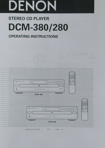 Denon dcm 380 280 - dcm-380/dcm-280,