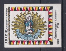 Vignette Reklamemarke Sammelbild Abadie Flaggen u. Wappen 2336 Österr. Leibfahne