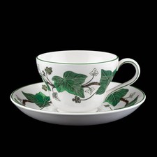 Kaffeetasse auf Fuß + Untertasse - TOP - Napoleon Ivy - Wedgwood