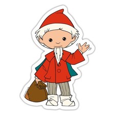 Sandmännchen Winkt Sandmann Merch Aufkleber Sticker, max. 10 x 10 cm, 10 x 10 cm