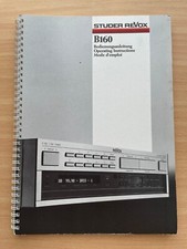 Original STUDER REVOX B160 Anleitung User Manual (from Collection) - NEU / NEW!