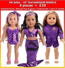 Schnäppchenkonvolut 18" Puppenkleidung Meerjungfrau Set + Krone Unsere Generation Baby Born AG