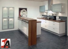 IMPULS 2800 WEISS HOCHGLANZ Ausstellungsküche Messeküche m. Hochtisch Möbelteile