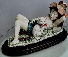 Giuseppe Armani Florence Porzellan Figur "Mädchen mit Katze"