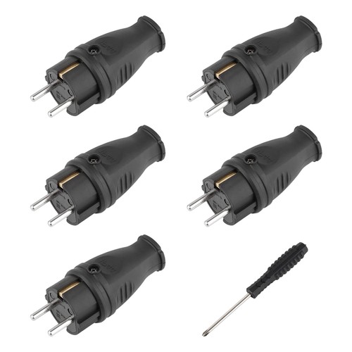Schutzkontakt stecker 5x - schutzkontakt-stecker:,