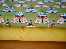 Stoffpaket Jersey, Jerseystoff 2 x 25x150 cm, Kinderstoff Tipi, Zelt,Indianer