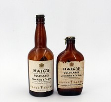 Blended Scotch Wiskey Gold Label John Haig 2 Leerflaschen Dekoration #B2