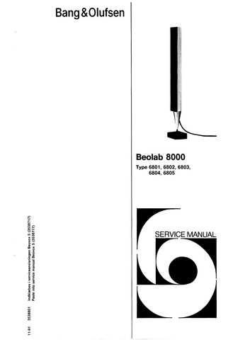 Service manual anleitung bang - manual-anleitung,