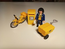 Playmobil Postbote mit Briefkasten, Wagen und Fahrrad