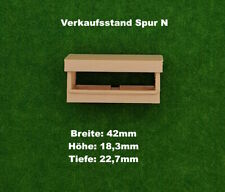 3x Verkaufsstand Marktstand Spur N - 2 tlg. Bausatz 3D Druck PLA - 5 Farben