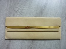 Clutch Tasche XXL gold/beige Vintage
