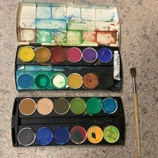 Pelikan Farbkasten Vintage Alt 1990er Deckfarbkasten 735K/24 Wasserfarben Hobby