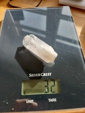 Lemurien Quarz Bergkristall Mineral 6x1,5cm Heilstein 32g