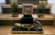 Schreibtischuhr - Guerrault - Art Deco Onyx - 1920-1930 - Französische Kaminuhr