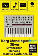 ? Korg monologue silver - Synthesizer Monolog Tastatur Synth Analog DJ ✅Händler