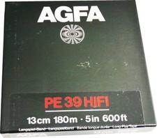 1x Agfa Tonband PE 39 HiFi Professional Tape 13cm Spule neu in OVP