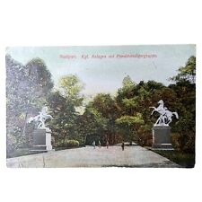 Ansichtskarte AK Stuttgart Pferdebändigergruppe Königliche Anlagen Gelaufen 1910