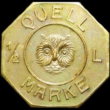 BIERMARKE: Quell Marke. "EULE" - SCHLARAFFIA NORIMBERGA - NÜRNBERG / BAYERN.