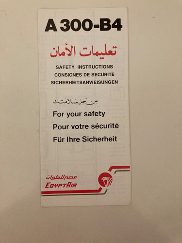 Safety card egyptair airbus - /, egyptair/