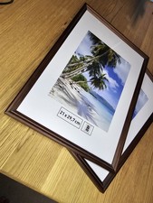 A4 Bilderrahmen 2 Stück - Holzoptik