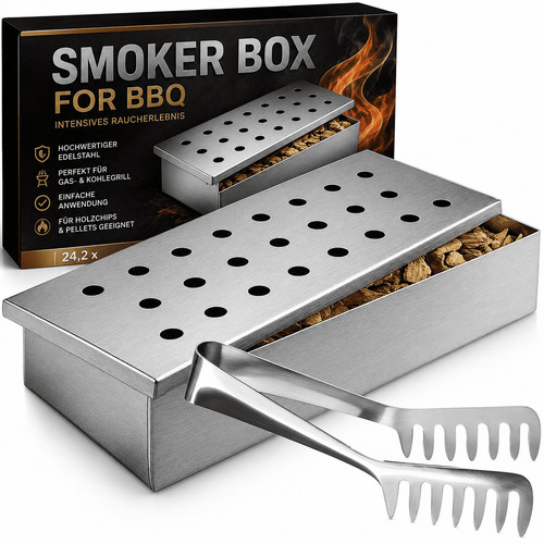 Edelstahl räucherbox zange - edelstahl,
