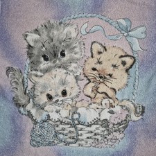 Orig.DDR Badehandtuch Katzen