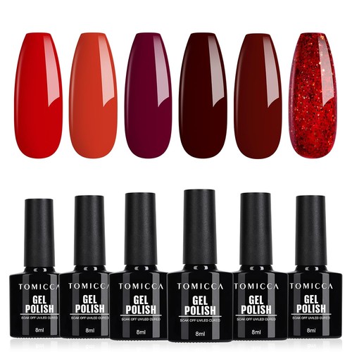 Nagellack set farben - uv, rot