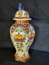 Delfts Blue Deckelvase Holland Porzellan 