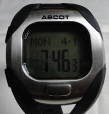 Schwarz/Silber/Graue ASCOT Krippl-Watches Quarz Analog Digital Armbanduhr