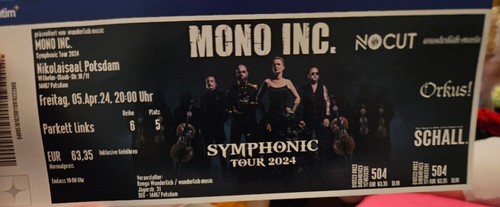 Konzertticket mono inc - konzertticket, inc.
