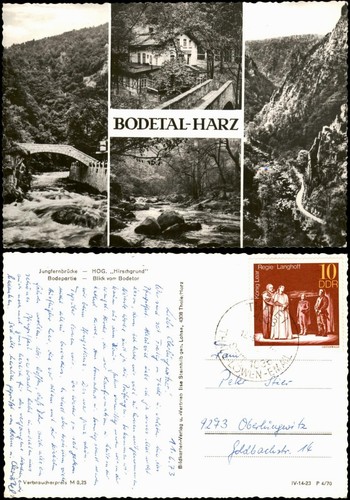 Ansichtskarte treseburg ddr - ansichtskarte,