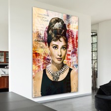 ACRYLGLASBILD AUDREY HEPBURN