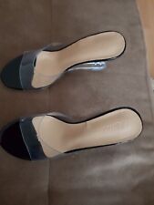 Damen Sandalen tolle Sandaletten Gr. 38 Transparent Absatz auch