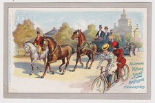Bayern, Privat-GA-Karte Sport-Ausstellung München 1899, Fahrrad, Tandem, Litho