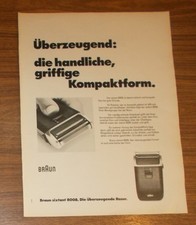 Seltene Werbung vintage BRAUN SIXTANT 8008 Rasierer - Griffige Kompaktform 1975