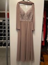 Mascara Abendkleid Ballkleid Ziersteine mit Tuch Gr. 38 in mauve