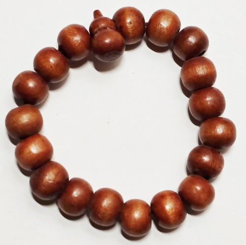 Holz armband braun buddha - armband, -braun-