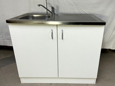 Spülenschrank 100 cm weiß mit Armatur, gebraucht, 100x60x86cm, wie neu