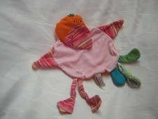 SIGIKID Schmusetuch VOGEL IBODOO orange rosa bunt Rassel Knisterfolie  48677
