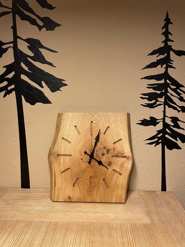 Eiche wanduhr handgefertigt - eiche,