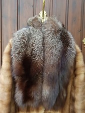 SILBERFUCHS PELZ STOLA POLARFUCHS FELL CAPE KRAGEN FARBE:ORIGINAL EINHEITSGRÖßE