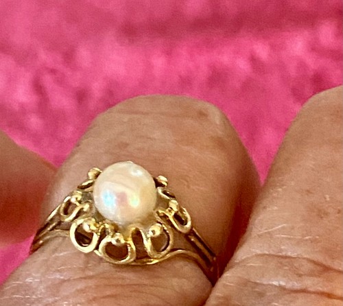 Ring mit akoya - mit, akoya-perle,gelbgold