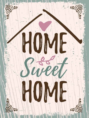 Holzschild 40x30 home sweet - 40x30, cm