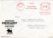 DR 1932, AFSt. Unser Pflug mehrt Bauerngut auf Ulm Brief v. Fa. Gebr. Eberhardt