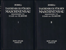 Dubbels Taschenbuch für den Maschinenbau 1958 Band 1 + 2