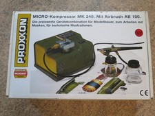 Proxxon Micro-Kompressor MK 240 mit komplett Set Airbrush AB 100