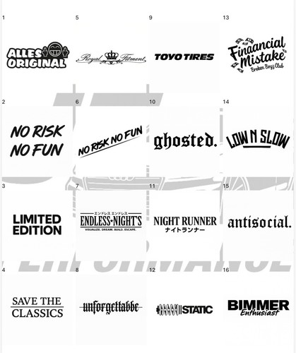 Tuning sticker auto - 20, cm