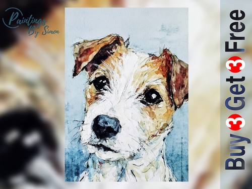 Jack russell terrier 5x7 druck - jack,