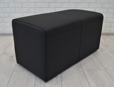 Schwarz echt leder hocker - echt,