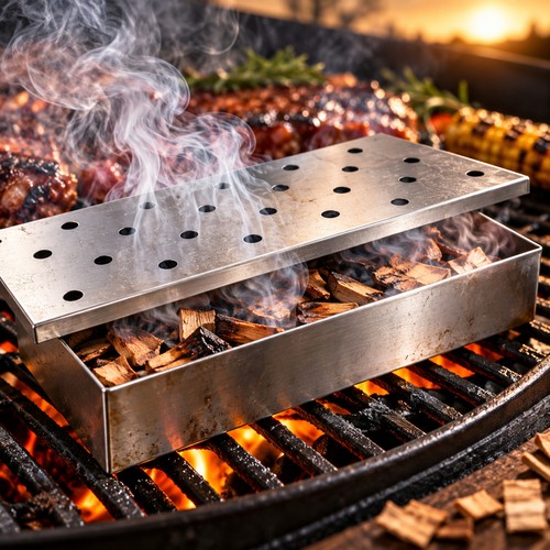 Räucherbox edelstahl smoker - räucherbox,